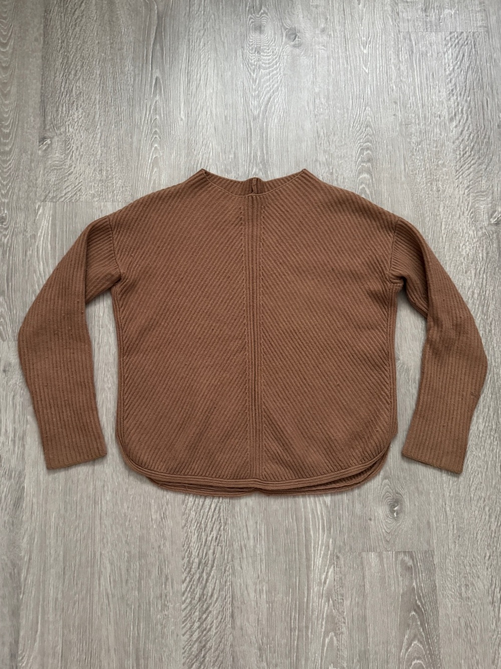 Babaton Chestnut Ribbed Crewneck Sweater